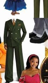 Green tailored suit