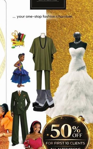 Fashion collage from Austin John Pear flyer