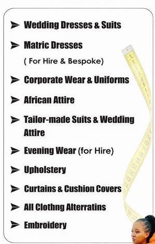Services list from Austin John Pear flyer